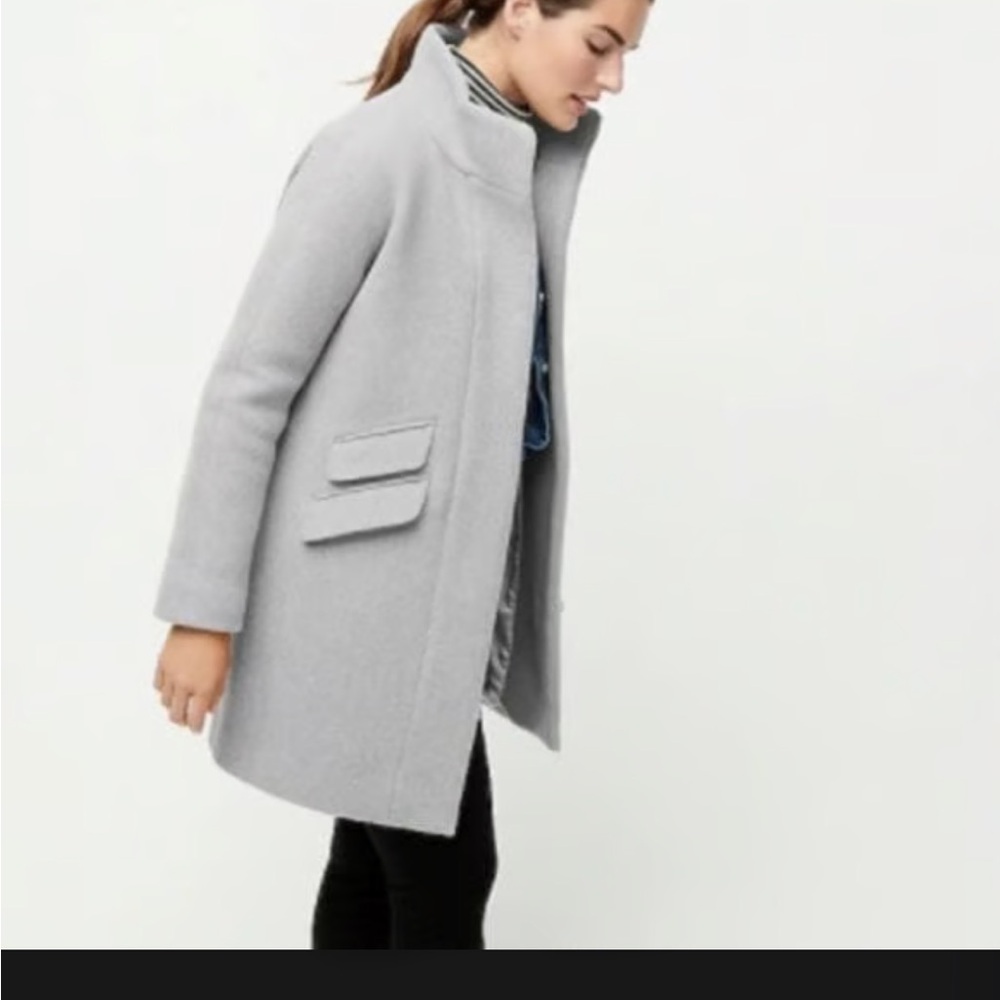 J. Crew Light Gray Trench Coat - Picture 6 of 7